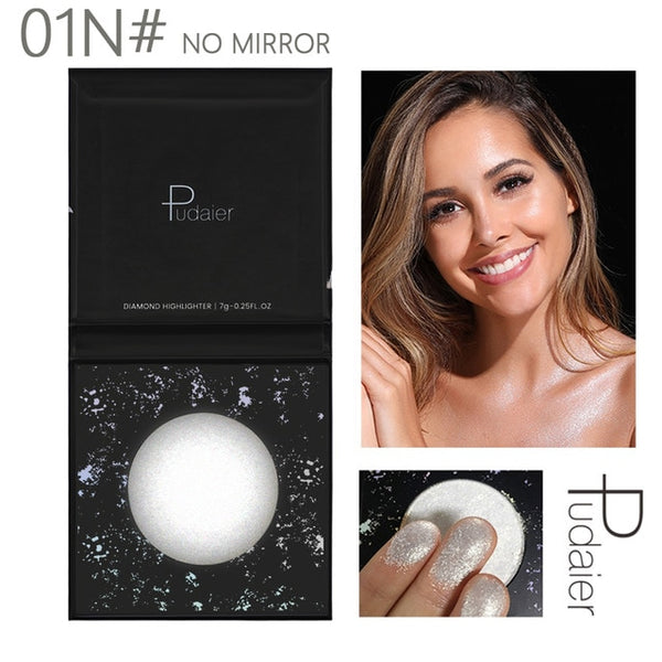 Diamond Highlighter for Face Makeup Illuminator Makeup Long-lasting Waterproof Blush Powder for Face Highlighter Palette
