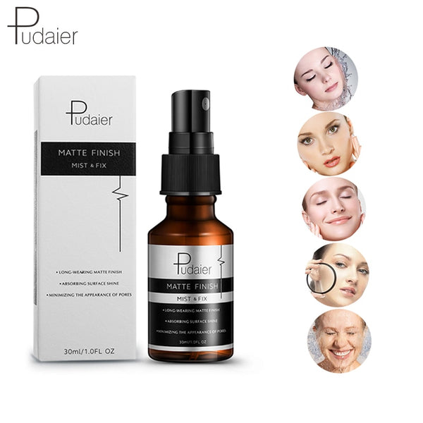 Pudaier Face Spray Profesional Maquillaje Fix Mist Matte Dewy Finish Moisturizing Toner Spray Makeup Setting Spray Oil-control