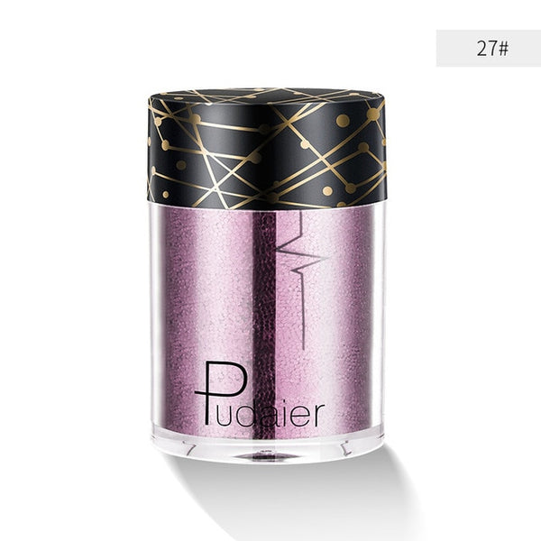 Pudaier Glitter Eyeshadow Pigment Waterproof Face Lip Nail Makeup Sombras para Ojos Eyeshadow Shimmer Ombre a Paupiere Lasting