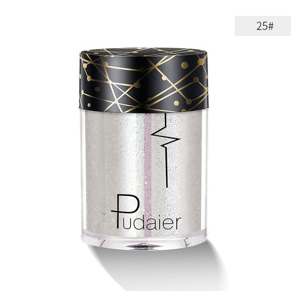 Pudaier Glitter Eyeshadow Pigment Waterproof Face Lip Nail Makeup Sombras para Ojos Eyeshadow Shimmer Ombre a Paupiere Lasting