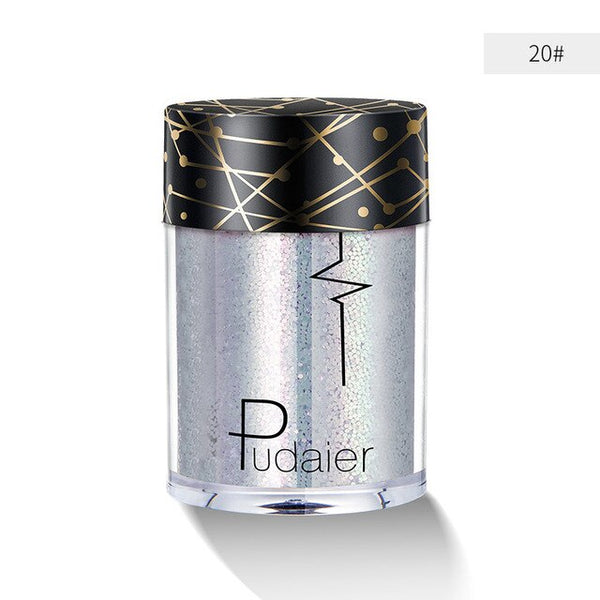 Pudaier Glitter Eyeshadow Pigment Waterproof Face Lip Nail Makeup Sombras para Ojos Eyeshadow Shimmer Ombre a Paupiere Lasting