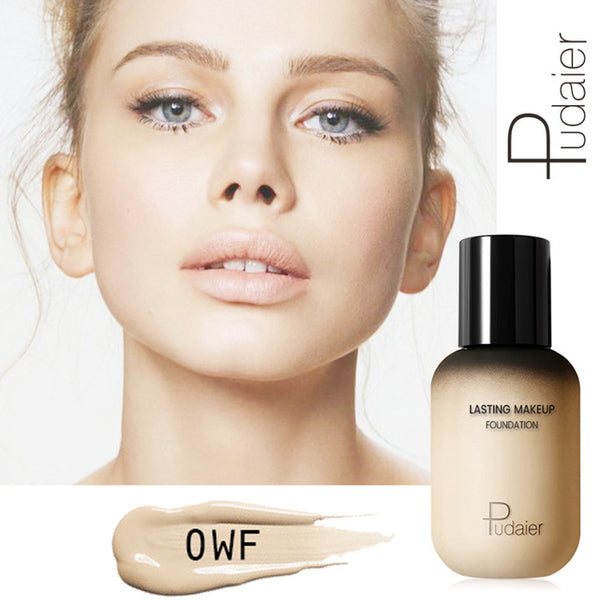 Pudaier Professional Face Foundation Makeup Full Coverage Liquid Foundation Cream Matte Foundation Base Face Concealer Cosmetic