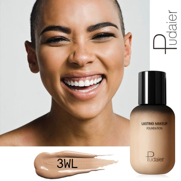 Pudaier Professional Face Foundation Makeup Full Coverage Liquid Foundation Cream Matte Foundation Base Face Concealer Cosmetic