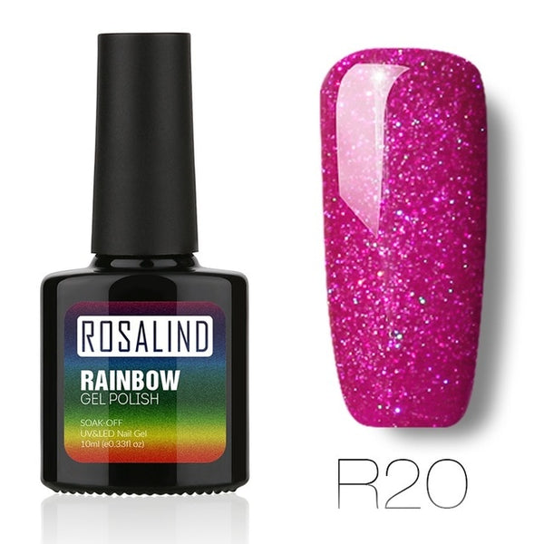 NEW 10ml Gel Nail Polish Rainbow Shimmer for Nail Art Manicure Long-Lasting UV LED Gel Varnish
