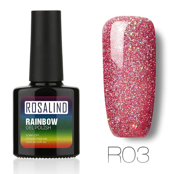 NEW 10ml Gel Nail Polish Rainbow Shimmer for Nail Art Manicure Long-Lasting UV LED Gel Varnish