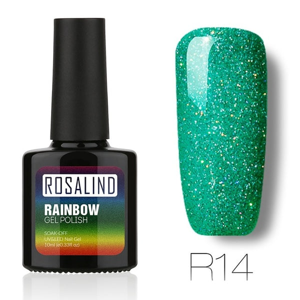 NEW 10ml Gel Nail Polish Rainbow Shimmer for Nail Art Manicure Long-Lasting UV LED Gel Varnish