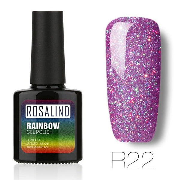 NEW 10ml Gel Nail Polish Rainbow Shimmer for Nail Art Manicure Long-Lasting UV LED Gel Varnish