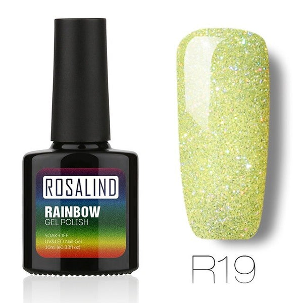 NEW 10ml Gel Nail Polish Rainbow Shimmer for Nail Art Manicure Long-Lasting UV LED Gel Varnish