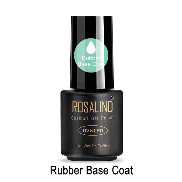 7ML Base&Top Gel Nail Polish Semi Permanent Tempered Top Rein Force Gel Rubber For Gel Varnishes Manicure Nail Art