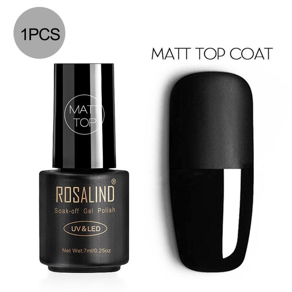 7ML Matt Gel Top Coat Gel For nail art UV Soak-Off Dull Frosted Surface Permanent Gel varnishes