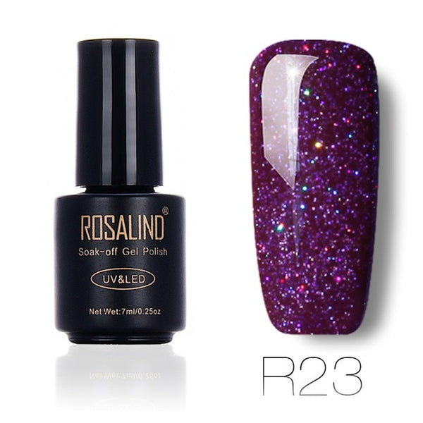 ROSALIND 7ML Nails Polish Rainbow Shimmer R01-29 Nail Art UV LED Manicure Nail Gel Polish Semi Permanent Soak Off gel lacquer