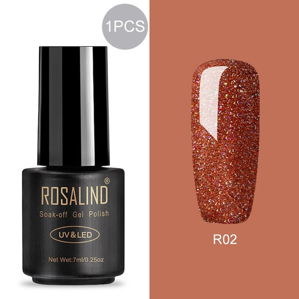 ROSALIND 7ml Gel Polish Nail Polish Nail Art Semi Permanent UV Gel Hybrid Set For Manicure Soak Off Lacquer White Primer