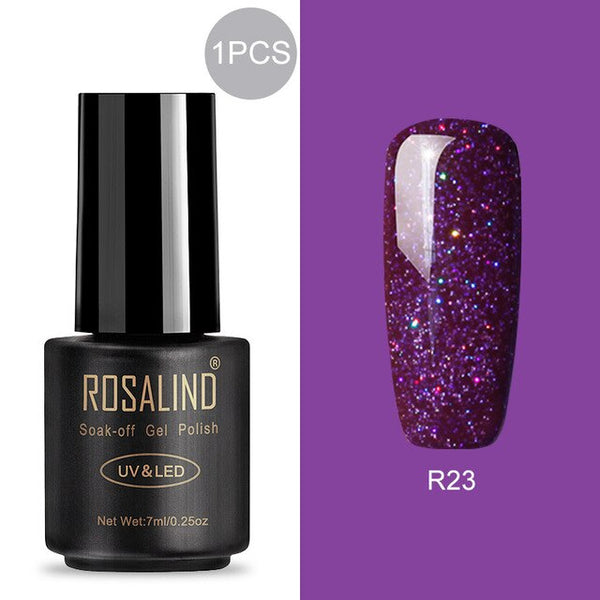 ROSALIND 7ml Gel Polish Nail Polish Nail Art Semi Permanent UV Gel Hybrid Set For Manicure Soak Off Lacquer White Primer