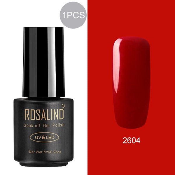 ROSALIND 7ml Gel Polish Nail Polish Nail Art Semi Permanent UV Gel Hybrid Set For Manicure Soak Off Lacquer White Primer
