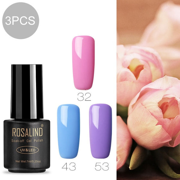 ROSALIND 7ml Gel nail polish Hybrid manicure Set For Poly gel painting art UV LED Lamp nail Gel Varinishes