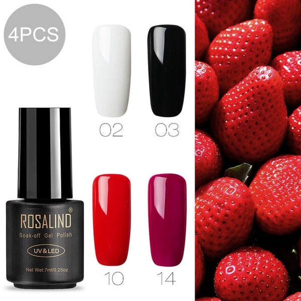 ROSALIND 7ml Gel nail polish Hybrid manicure Set For Poly gel painting art UV LED Lamp nail Gel Varinishes