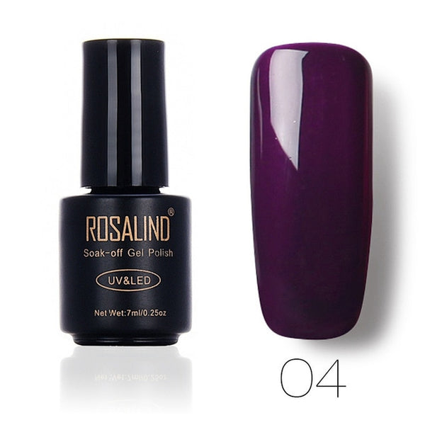 ROSALIND Gel 1 7ml Solid Color 01-30 UV LED Glitter Gel Nail Polish Makeup High Quality Nail Art Semi Permanent gel lacquer