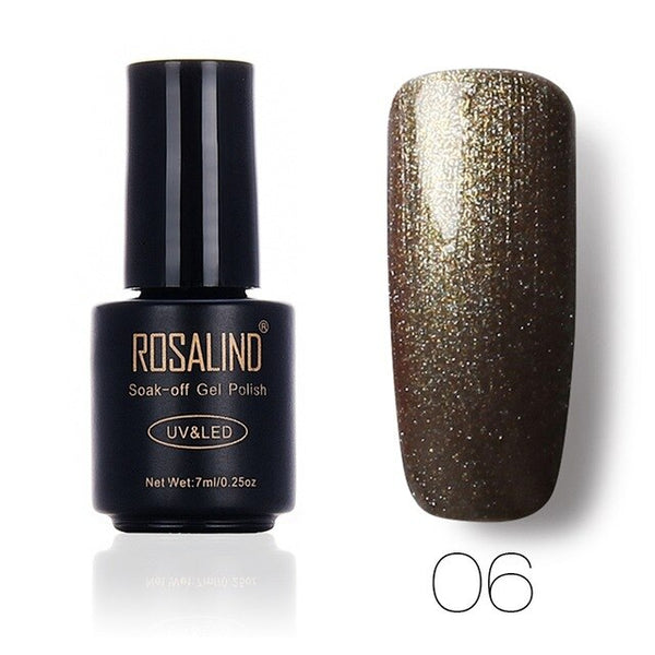 ROSALIND Gel 1 7ml Solid Color 01-30 UV LED Glitter Gel Nail Polish Makeup High Quality Nail Art Semi Permanent gel lacquer