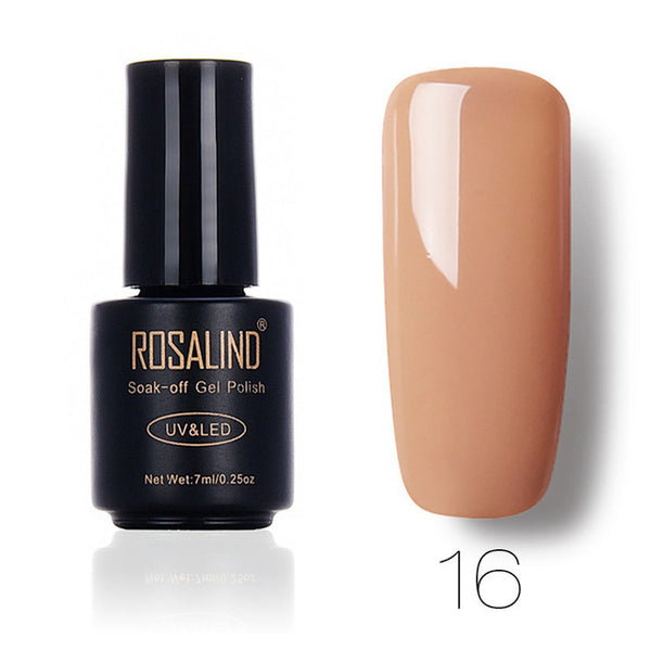 ROSALIND Gel 1 7ml Solid Color 01-30 UV LED Glitter Gel Nail Polish Makeup High Quality Nail Art Semi Permanent gel lacquer