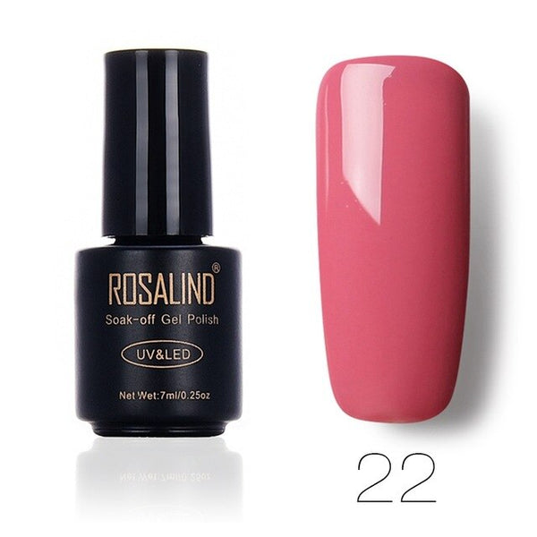 ROSALIND Gel 1 7ml Solid Color 01-30 UV LED Glitter Gel Nail Polish Makeup High Quality Nail Art Semi Permanent gel lacquer