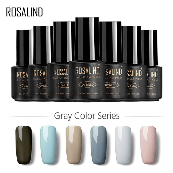 ROSALIND Gel 1S 7ML Gray Color Series Gel Nail Polish Magic Professional Varnish Soak Off UV Led Long-Lasting Nail Art Lacquer