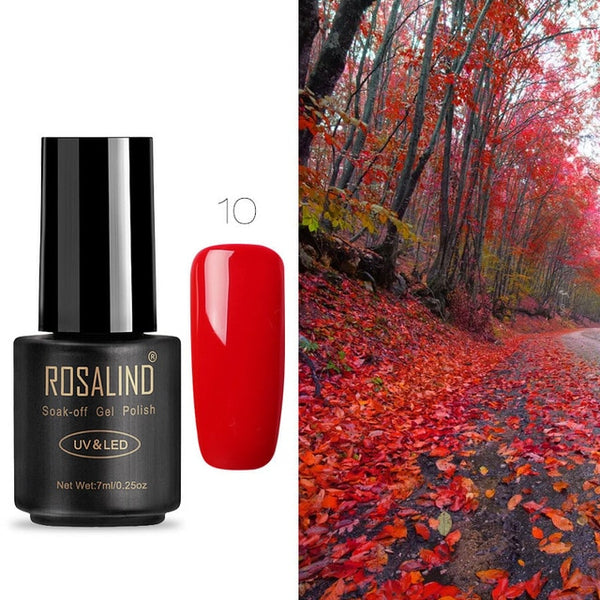 ROSALIND Nail Gel Polish 7ML Hybrid Nail Art Semi Permanent gel varnishes Soak Off Top White Gel Lacquer