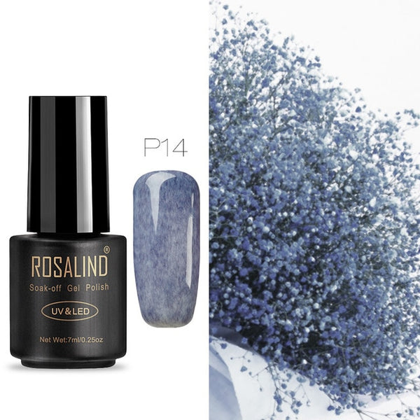ROSALIND Nail Gel Polish 7ML Hybrid Nail Art Semi Permanent gel varnishes Soak Off Top White Gel Lacquer