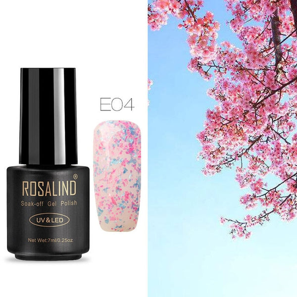 ROSALIND Nail Gel Polish 7ML Hybrid Nail Art Semi Permanent gel varnishes Soak Off Top White Gel Lacquer