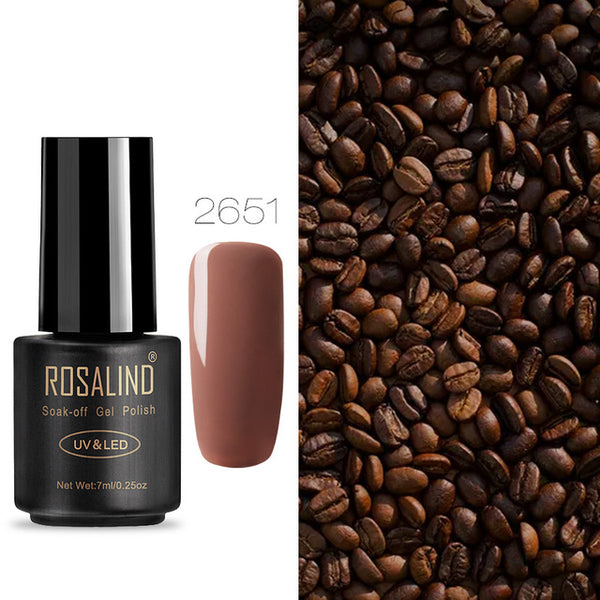 ROSALIND Nail Gel Polish 7ML Hybrid Nail Art Semi Permanent gel varnishes Soak Off Top White Gel Lacquer