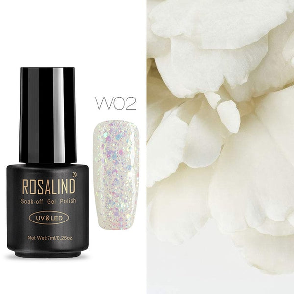 ROSALIND Nail Gel Polish 7ML Hybrid Nail Art Semi Permanent gel varnishes Soak Off Top White Gel Lacquer