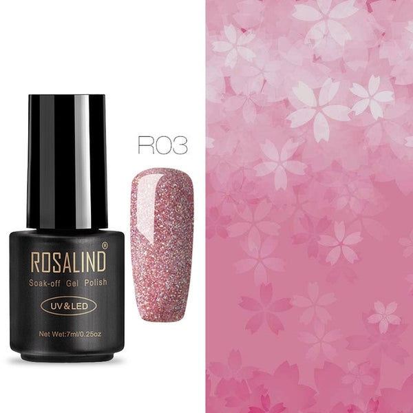ROSALIND Nail Gel Polish 7ML Hybrid Nail Art Semi Permanent gel varnishes Soak Off Top White Gel Lacquer