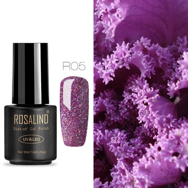 ROSALIND Nail Gel Polish 7ML Hybrid Nail Art Semi Permanent gel varnishes Soak Off Top White Gel Lacquer