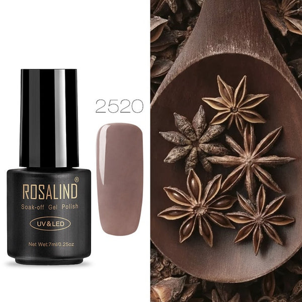 ROSALIND Nail Gel Polish 7ML Hybrid Nail Art Semi Permanent gel varnishes Soak Off Top White Gel Lacquer