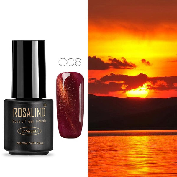 ROSALIND Nail Gel Polish 7ML Hybrid Nail Art Semi Permanent gel varnishes Soak Off Top White Gel Lacquer
