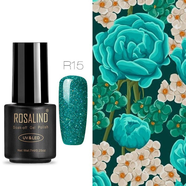 ROSALIND Nail Gel Polish 7ML Hybrid Nail Art Semi Permanent gel varnishes Soak Off Top White Gel Lacquer