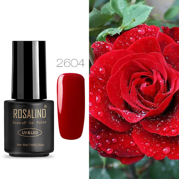 ROSALIND Nail Gel Polish 7ML Hybrid Nail Art Semi Permanent gel varnishes Soak Off Top White Gel Lacquer