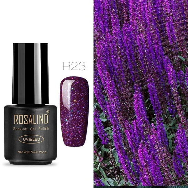ROSALIND Nail Gel Polish 7ML Hybrid Nail Art Semi Permanent gel varnishes Soak Off Top White Gel Lacquer