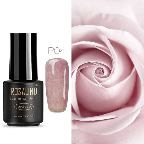 ROSALIND Nail Gel Polish 7ML Hybrid Nail Art Semi Permanent gel varnishes Soak Off Top White Gel Lacquer