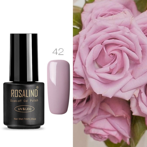 ROSALIND Nail Gel Polish 7ML Hybrid Nail Art Semi Permanent gel varnishes Soak Off Top White Gel Lacquer