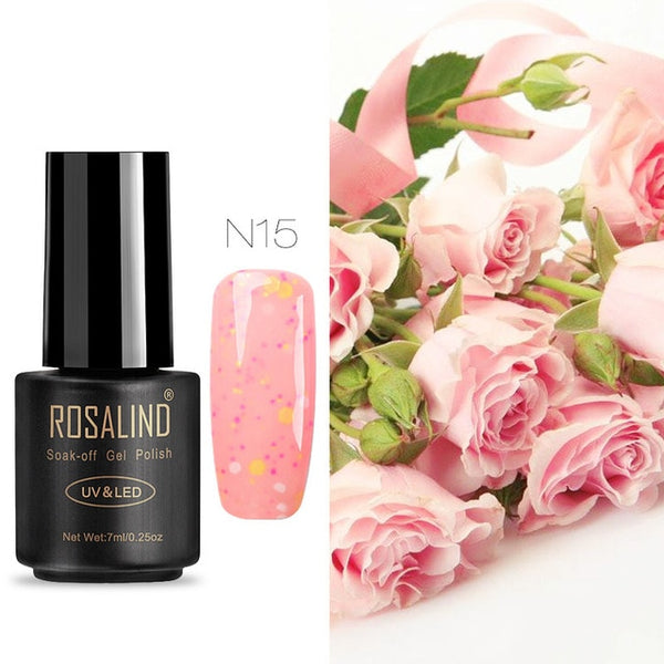 ROSALIND Nail Gel Polish 7ML Hybrid Nail Art Semi Permanent gel varnishes Soak Off Top White Gel Lacquer