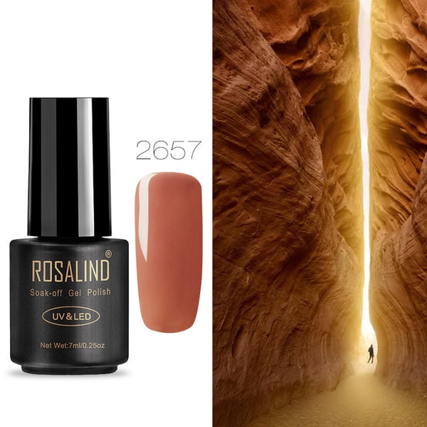 ROSALIND Nail Gel Polish 7ML Hybrid Nail Art Semi Permanent gel varnishes Soak Off Top White Gel Lacquer