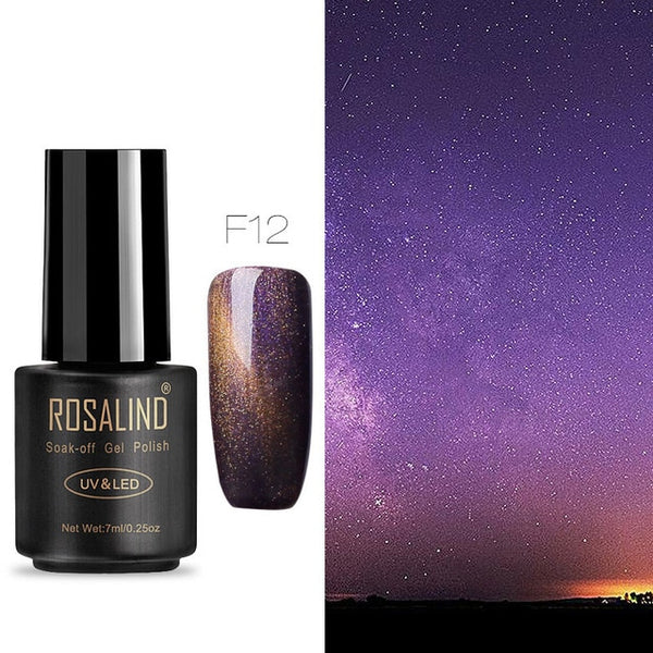 ROSALIND Nail Gel Polish 7ML Hybrid Nail Art Semi Permanent gel varnishes Soak Off Top White Gel Lacquer