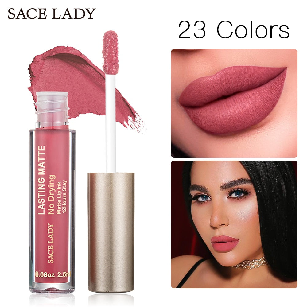 NEW 23 Colors Liquid Lipstick Makeup Non Drying Matte Lip Stick Long Lasting