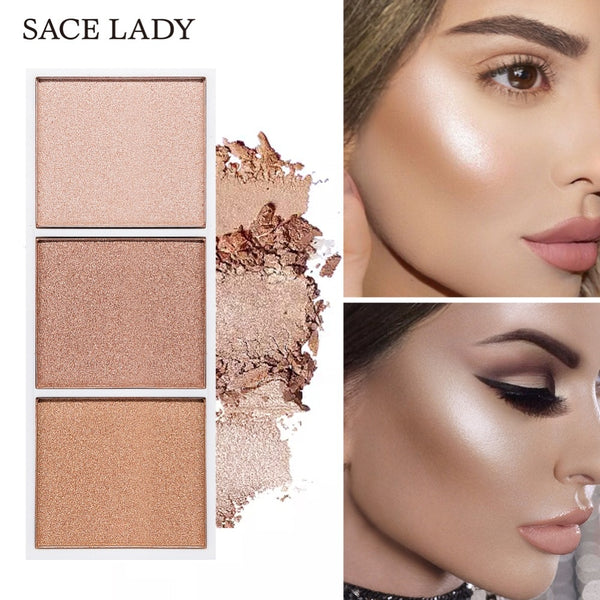 HIGH QUALITY 4 Colors Highlighter Palette Makeup Face Contour Powder Bronzer Make Up Professional