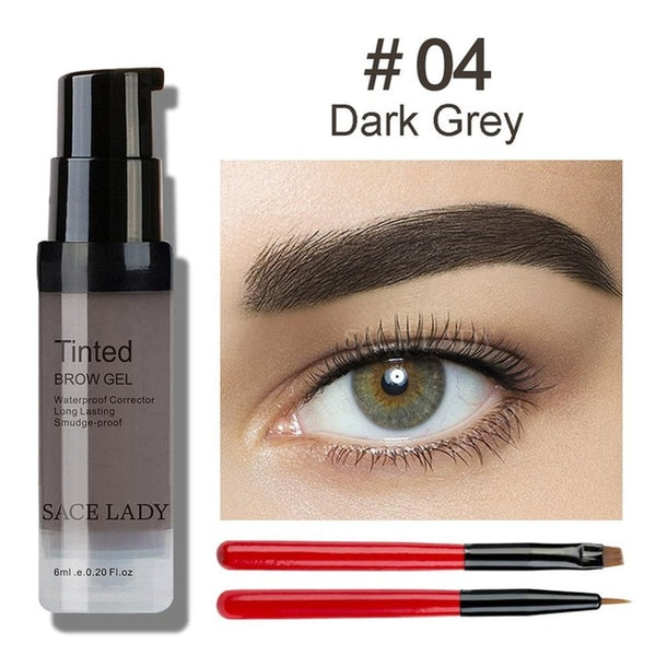 SACE LADY 6 Colors Henna Eyebrow Gel Waterproof Tint Makeup Brush Set Brown Enhancer Eye Brow Dye Cream Make Up Paint Cosmetic