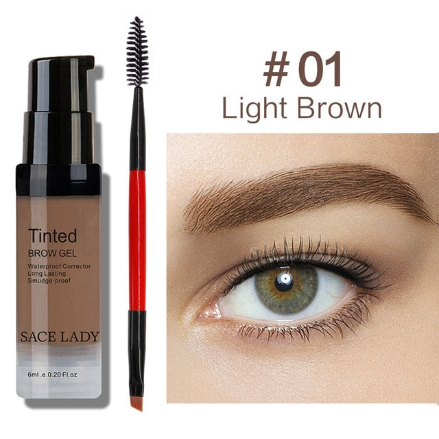 SACE LADY Eyebrow Gel Tint 6 Colors Makeup Pomade Brush Kit Brown Henna Eye Brow Cream Make Up Paint Set Enhancer Wax Cosmetic