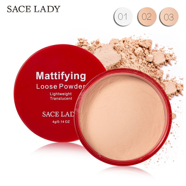 SACE LADY Face Setting Powder Makeup 3 Colors Smooth Loose Powder Translucent Matte Finish Make Up Long-lasting Cosmetics