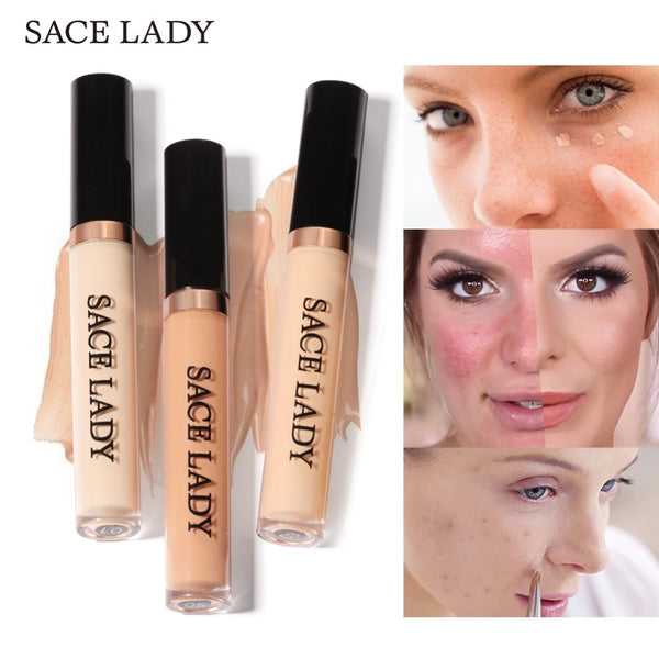 SACE LADY Full Cover Liquid Concealer Makeup For Face Eye Dark Circles Corrector Cream Make Up Facial Base Natural Cosmetic