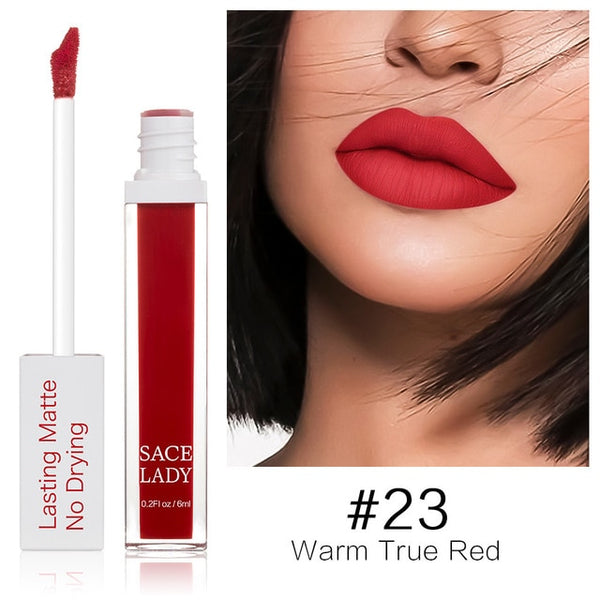 Long Lasting Lipstick Make Up Matte Liquid Lip Stick Non Drying Makeup Nude Red Pigment Waterproof 23 Colors Cosmetic