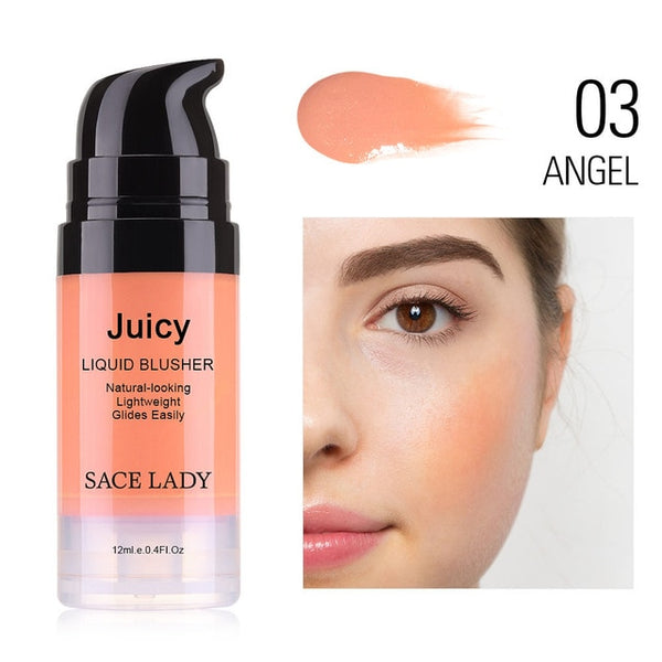 SACE LADY Makeup Liquid Blush 6 Colors Face Rouge Make Up Professional Natural Cheek Blusher Long Lasting Glow Cosmetic